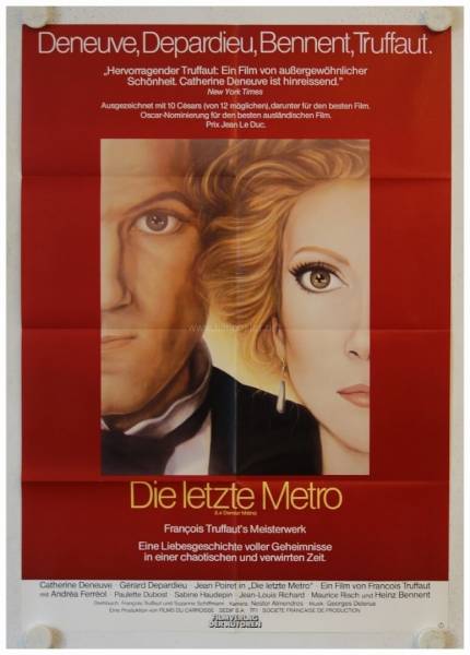 Die letzte Metro originales deutsches Filmplakat